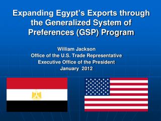 Expanding Egypt’s Exports through the Generalized System of Preferences (GSP) Program