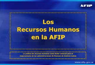 Los Recursos Humanos en la AFIP