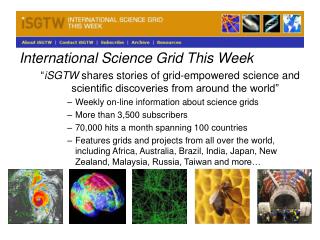 International Science Grid This Week