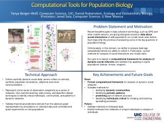 Computational Tools for Population Biology