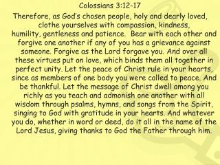 Colossians 3:12-17