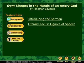 from Sinners in the Hands of an Angry God by Jonathan Edwards