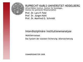 Interdisziplinäre Institutionenanalyse