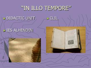 “IN ILLO TEMPORE”