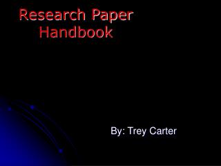 Research Paper Handbook