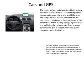 Cars and GPS