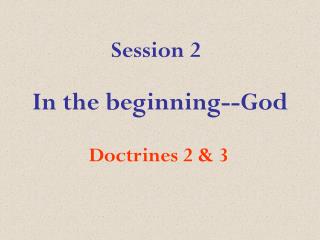 In the beginning--God