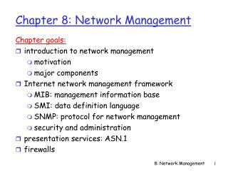 Chapter 8: Network Management