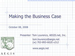 Making the Business Case