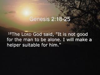 Genesis 2:18-25