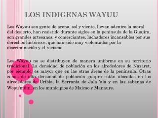 LOS INDIGENAS WAYUU