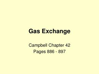 Gas Exchange