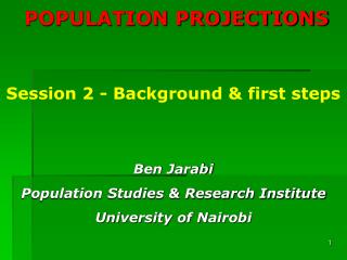 POPULATION PROJECTIONS