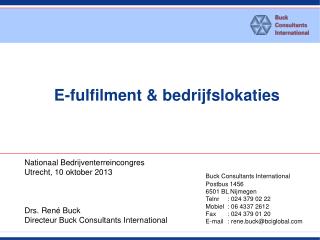 E-fulfilment &amp; bedrijfslokaties