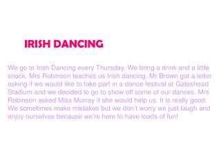 IRISH DANCING