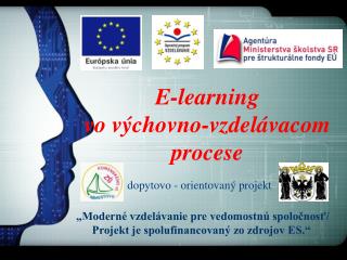 E-learning vo výchovno-vzdelávacom procese