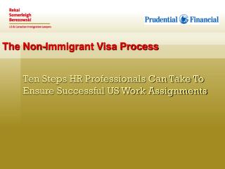 The Non-Immigrant Visa Process
