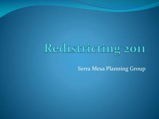 Redistricting 2011