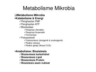 Metabolisme Mikrobia