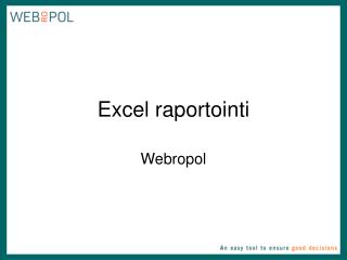 Excel raportointi