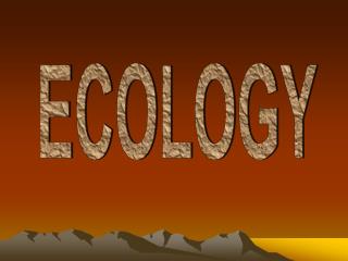 ECOLOGY