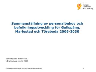 Sammanställd 2007-06-05 Måns Norberg 08-452 7883