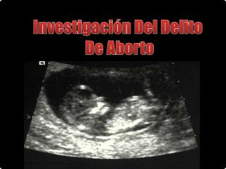 Investigación Del Delito De Aborto