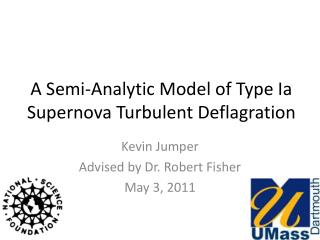 A Semi-Analytic Model of Type Ia Supernova Turbulent Deflagration