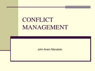 CONFLICT MANAGEMENT