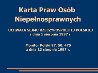 Karta Praw Osób Niepełnosprawnych