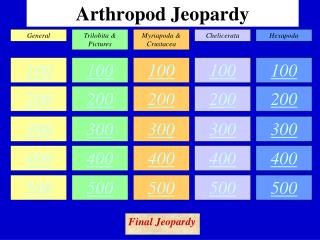 Arthropod Jeopardy