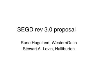 SEGD rev 3.0 proposal