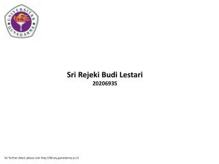 Sri Rejeki Budi Lestari 20206935
