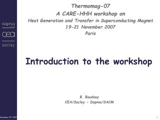 Introduction to the workshop