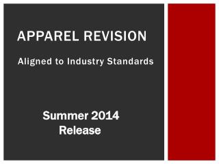 Apparel Revision