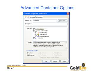 Advanced Container Options