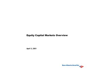 Equity Capital Markets Overview