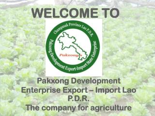 Pakxong Development Enterprise Export – Import Lao P.D.R. The company for agriculture