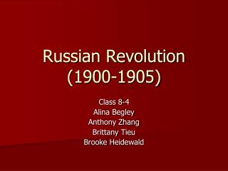 Russian Revolution (1900-1905)