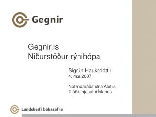 Gegnir.is Niðurstöður rýnihópa