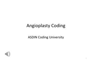 Angioplasty Coding