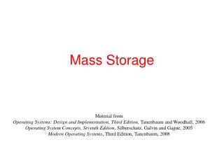 Mass Storage