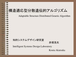 構造適応型分散遺伝的アルゴリズム