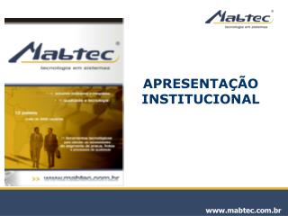 APRESENTAÇÃO INSTITUCIONAL