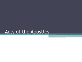 Acts of the Apostles