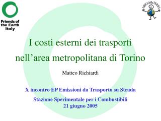 I costi esterni dei trasporti nell’area metropolitana di Torino