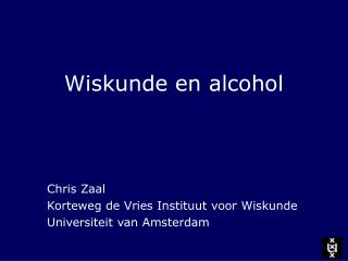 Wiskunde en alcohol