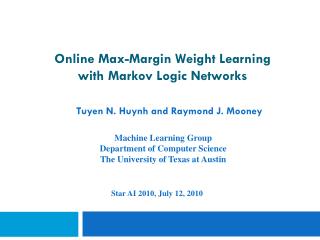 Online Max-Margin Weight Learning with Markov Logic Networks