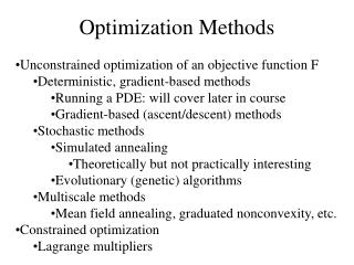 Optimization Methods