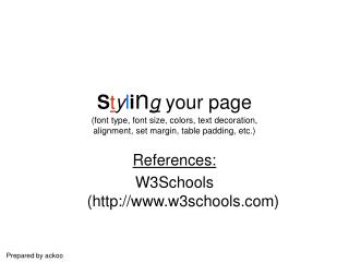 References: W3Schools (w3schools)